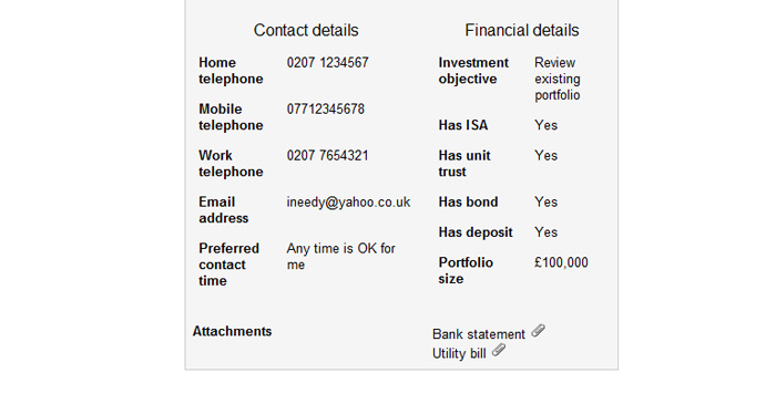 Example screen
